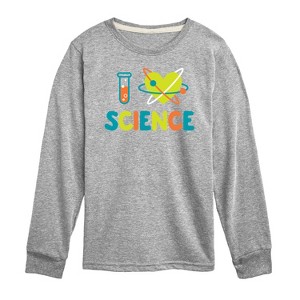 Boys' - Instant Message - I Love Science Long Sleeve Graphic T-Shirt - 1 of 4