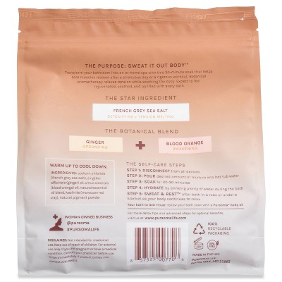 Pursoma Sweat It Out Body Ginger Bath Soak - 48oz_0