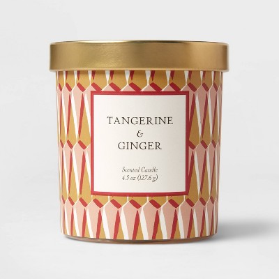 Tangerine & Ginger Collection Decal Glass Lidded Candle - Threshold™