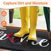 Door Home Welcome Mats Outdoor and Indoor Heavy - Duty Low - Profile Non - Slip Black 35x24 Inch Entry Yard Floor Patio Mat - 3 of 4