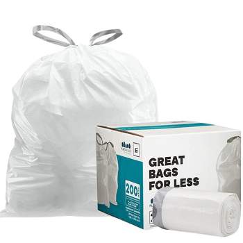Plasticplace Simplehuman®* Code H Compatible Drawstring Trash Bags, 8-9  Gallon (200 Count)