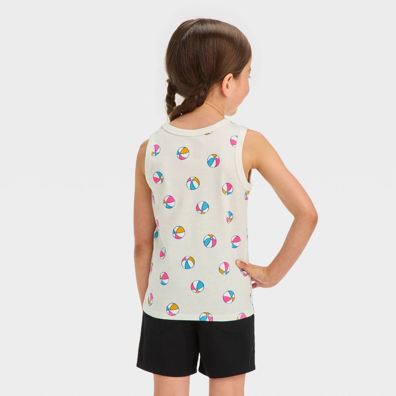 Toddler Girls' Volleyball Shirt - Cat & Jack™ Cream, 3 of 5