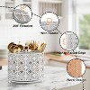 LunaLulinlk 360° Rotating Utensil Caddy Countertop Cutlery Silverware Caddy Holder with 4 Compartment - 2 of 4