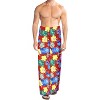 LA LEELA Men's Beachwear Wrap Summer Long Hawaiian Lava Lava Regular Surfing Cover-Up Swimwear Holidays Beach Sarongs for Men One Size Red, Floral - 2 of 4