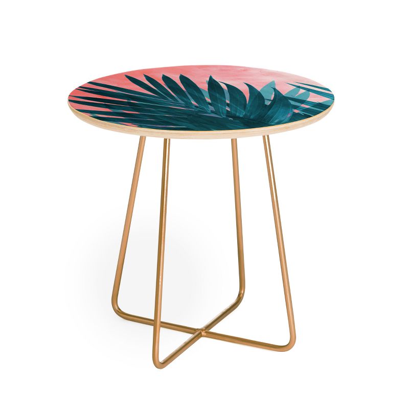 Emanuela Carratoni Palms Side Table with Gold Aston Legs - Deny Designs, 1 of 6
