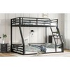 Sapphtopaz Space-Saving Metal Frame Bunk Bed for Teens/Adults, Simple Bed Frame with Guardrails for Bedroom, Kids Room, No Box Spring Needed - 3 of 4