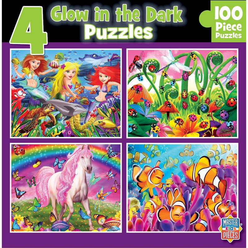 MasterPieces Kids Jigsaw Puzzle Set - Purple Glow 4-Pack 100 Pieces, 2 of 11