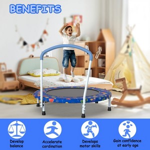 Belatt 36 Inch Mini Trampoline for Kids Ages 1-6 | Indoor/Outdoor Trampoline with Handle | Safe, Fun, and Durable for Toddlers - 1 of 4