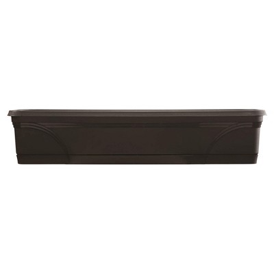 Medallion Black 36" Resin Hanging Windowsill Garden Box Planter - Set of 3