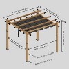 GustoWave Patio 10x10 Ft Wood-Grain Post Pergola Gazebo for Backyard Garden Porch - 2 of 4
