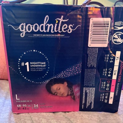 GoodNites Girls' Nighttime Bedwetting Underwear