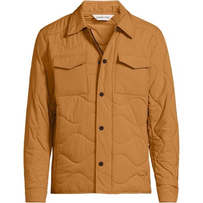 Lands' End Men's Quilted Insulated Shirt Jacket - Large - Canyon Camel — фото 3