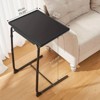 HUANUO Adjustable TV Tray Set of 2 - TV Dinner Tray on Bed & Sofa, Comfortable TV Tray Table with 6 Height & 3 Tilt Angle Adjustments - 3 of 4