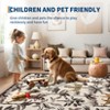 Modern Washable Area Rug for Living Room, Animal Print Floor Rug with Non Slip Backing, Low Pile Stain Resistant Carpet - 4 of 4