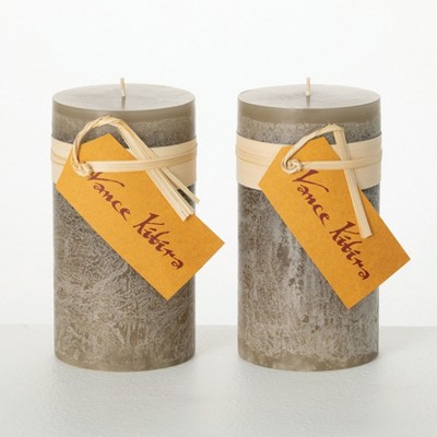 6" Vance Kitira Timber Candle Set of 2