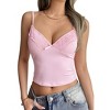 Women's Lace-Up Back Lace Cami Adjustable Bralette Top for Vacation - 2 of 4
