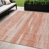 Orange And Salmon Botanical Leaves Washable Indoor Outdoor Area Rug - 2 of 4