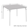 33.6 in Folding Card Table, Portable Square Folding Table with PU Leather Soft Cushion, Heavy Duty Metal - 2 of 4