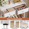 WOWLIVE 5-Tier Shoe Rack Black Metal with Wood Top Shelf and 2 Non-woven Drawers,Rustic Brown Black White - 4 of 4