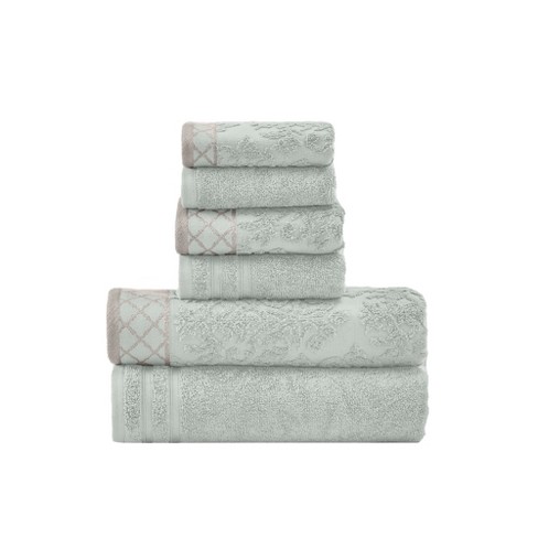 Modern Threads Damask Jacquard 6 Piece Towel Set With Embellished Border. - image 1 of 3