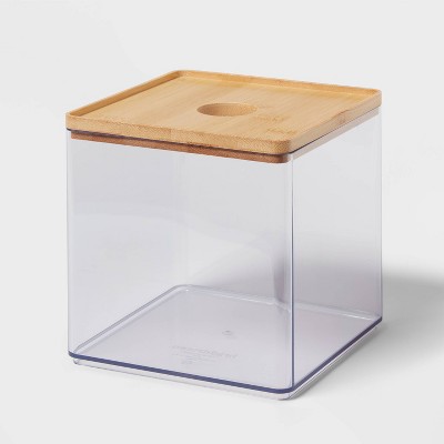 Clear Canister Large with Bamboo Lid - Brightroom™