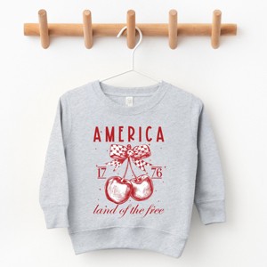 The Juniper Shop Land Of The Free Cherries Toddler Sweatshirt - 1 of 4