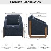CAVINAS Chenille Upholstered Accent Chair with Golden Nailhead Trim, Tufted Armchair with Ergonomic Backrest for Living Room, Bedroom - 3 of 4