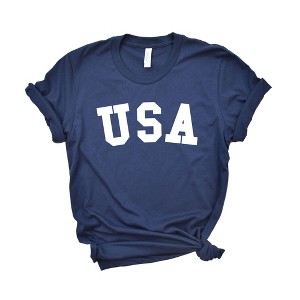 Simply Sage Market Women's USA Bold Short Sleeve Graphic Tee - 1 of 2