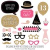 Big Dot of Happiness Chic 13th Birthday - Pink, Black and Gold - Photo Booth Props Kit - 20 Count - 2 of 4