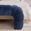 Kumasinova Modern Upholstered Armless Bed Bench, Channel Tufted Entryway Bench, Multi-Purpose Chenille Ottoman Foot Stool for Living Room, Bedroom - 3 of 4
