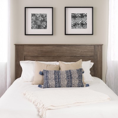 Drifted Gray Queen Wooden Flat Panel Headboard