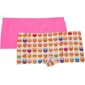 Fruit of the Loom Big Girls' Polyester Seamless Boyshorts (Pack of 2) - 1 of 3