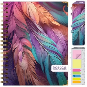 Global Printed Products Hardcover AY 2025-2026 Fashion Planner - 8.5"x11" (Pastel Peacock) - 1 of 4