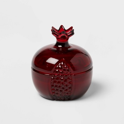 Lidded Pomegranate Heart Candle Poisoned Pomegranate 4oz - Threshold™