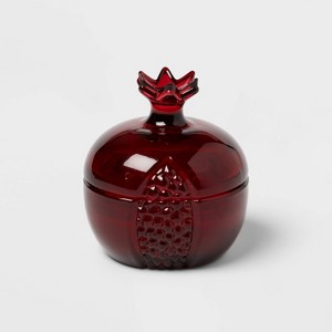 Lidded Pomegranate Heart Candle Poisoned Pomegranate 4oz - Threshold™ - 1 of 3