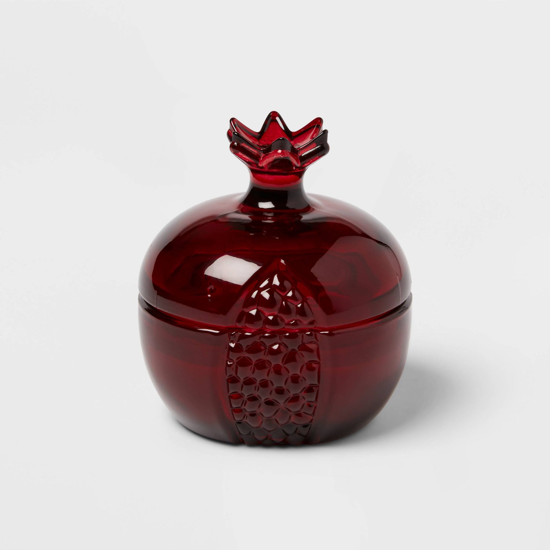 Lidded Pomegranate Heart Candle Poisoned Pomegranate 4oz - Threshold™