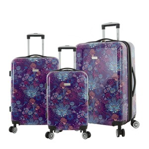 Travelers Club Bella Caronia Posh 3pc Expandable Hardside Checked Spinner Luggage Set - 1 of 4
