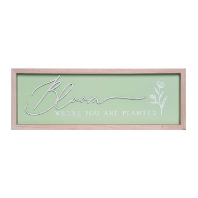 Transpac Wood 20.13 in. Green Spring Layered Bloom Wall Decor