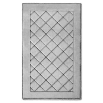 Softlux Extra Thick Charcoal Infused Diamond Memory Foam Runner Bath Mat - Microdry