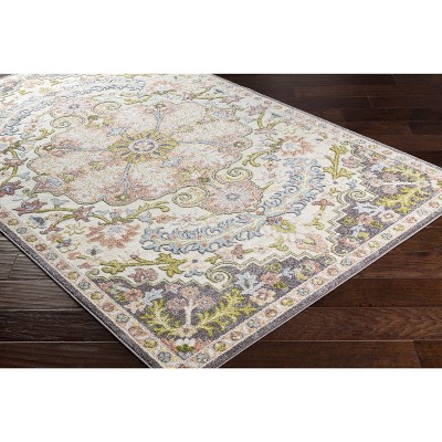 Wamuran Floral Traditional Multicolor Medium Pile Area Rug 6'7" x 9'