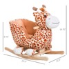 FONTOI Kids Plush Rocking Horse Giraffe Style Themed Ride-On Chair Toy with Sound, Brown, 23.5"*12.5"*19.8" - 3 of 4