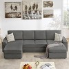 Modular Sectional Sofa, U/L-Shaped Couch w/ Removable Cover, Modern Convertible Deep Seat Sofa, Comfy Cloud Sleeper Sofa Couch for Living Room&Office - 2 of 4