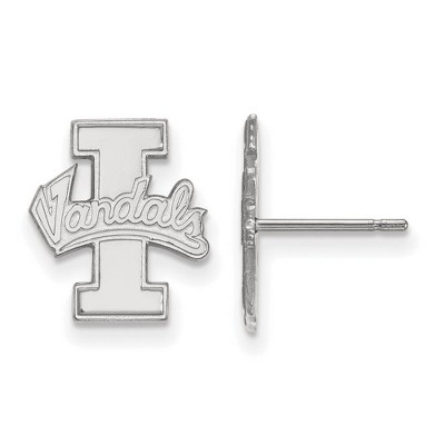 Black Bow Jewelry 14k White Gold Idaho Vandals NCAA Post Earrings
