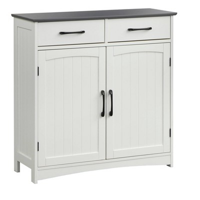 Dalton 2 Door Buffet Cabinet White/charcoal Gray - Buylateral : Target