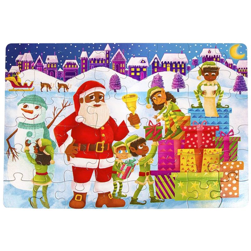 Santa&#39;s Helpers Kids&#39; Jumbo Puzzle featuring Joyful Santa - 48pc, 3 of 11