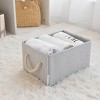 WeThinkStorage 2pk Foldable Organizing Storage Bins with Rope Handle - 3 of 4
