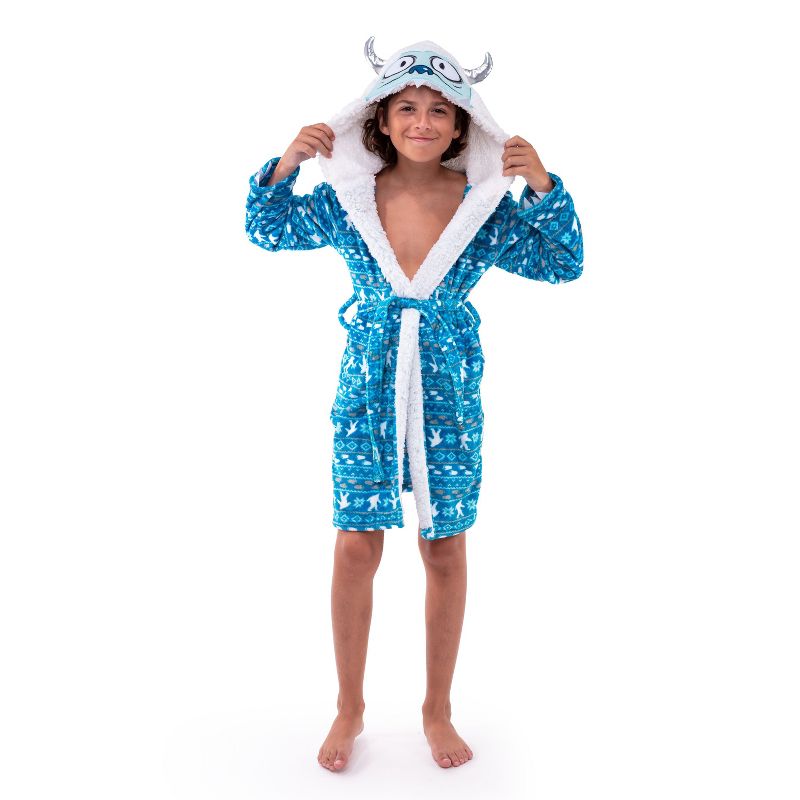 Sleep On It Boys Plush Fleece Robe with 3D Character Hood, 3 of 5