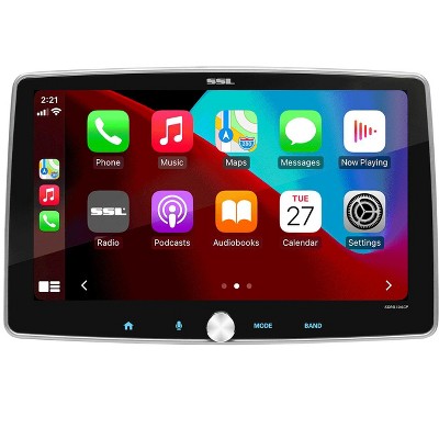 Sound Storm Laboratories SDML10ACP 10.1 Inch Touchscreen Bluetooth Apple CarPlay and Android Auto Single Din Mech-Less Multimedia Player