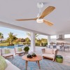 52 Inch Solid Wood Ceiling Fan With Remote And LED Light, Modern Farmhouse Ceiling Fan With Reversible DC Motor For Indoor Or Outdoor Use - 2 of 4
