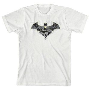 Batman Robin Nightwing Line Art White T-Shirt Toddler Boy to Youth Boy - 1 of 3